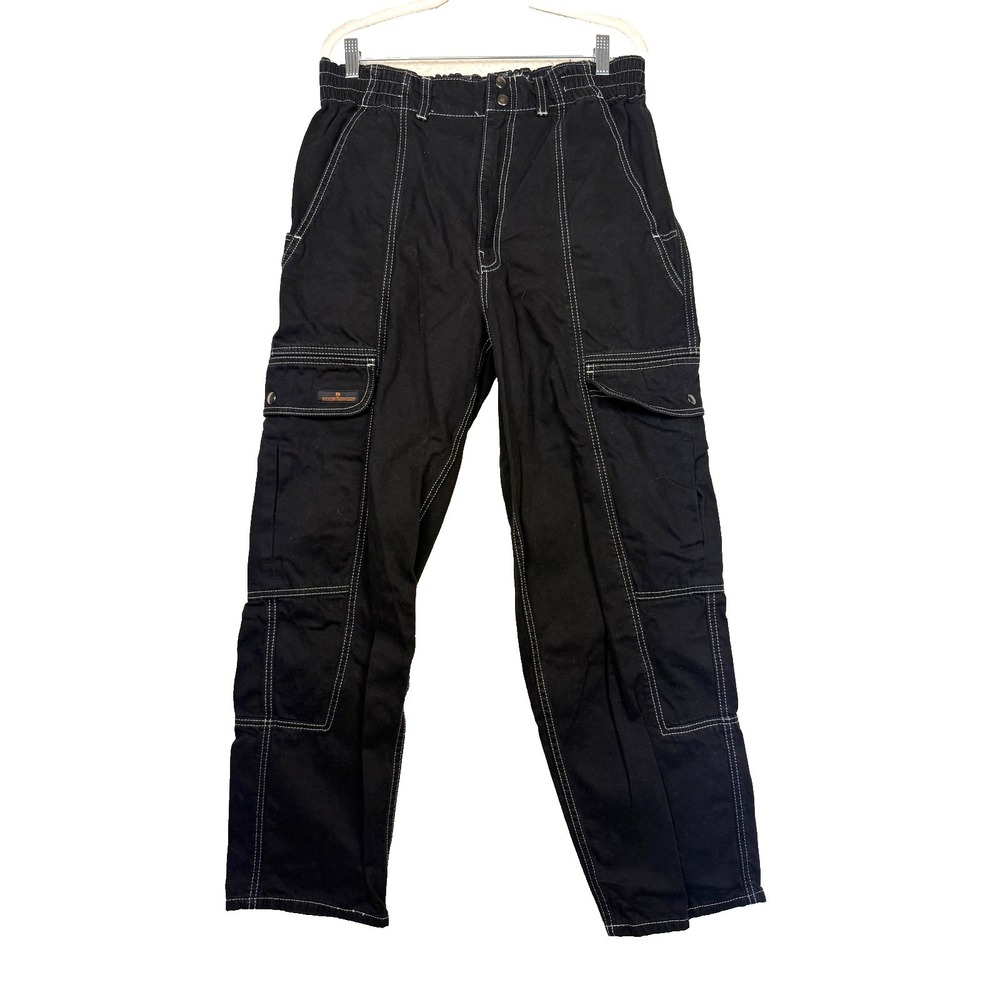 BDG Relaxed Skate Jeans Womens 32 Black Cargo Y2K 90s Streetwear Urban Utility
